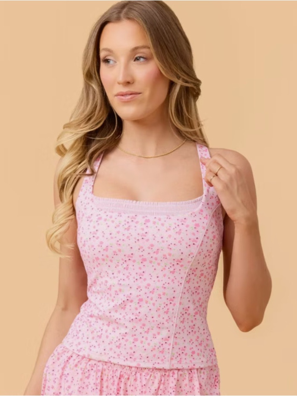 Blogilates Women’s Princess Tank Top Pink Floral M